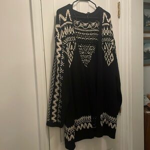 New Woman’s Cardigan black and white embroidered